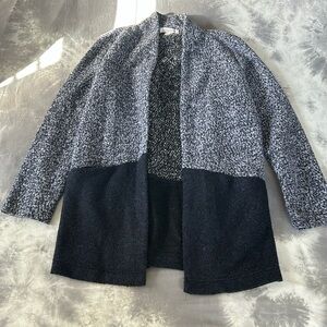 Liz Claiborne Blue and Navy Blue Soft Long Cardigan Pockets